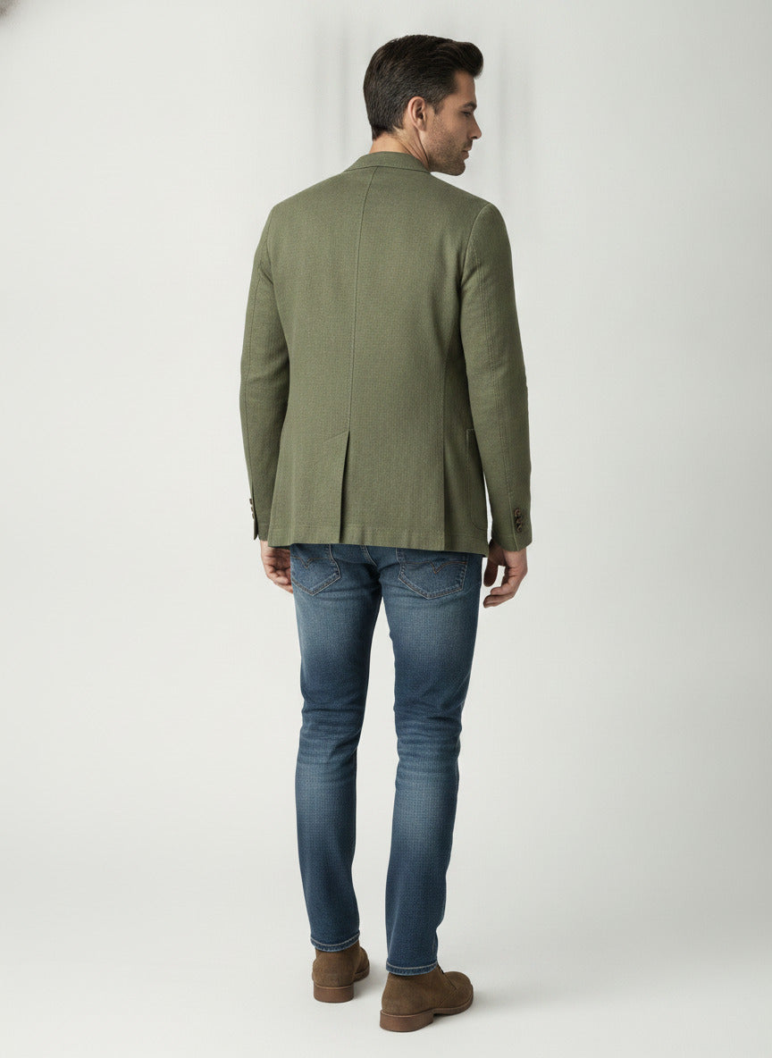 Men's Olive Green Casual Blazer