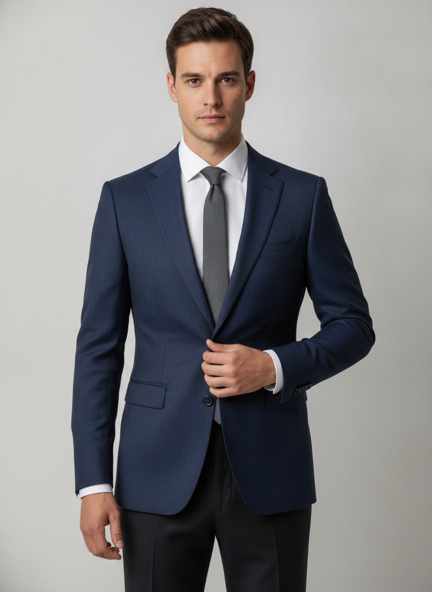 Men's Slim Fit Navy Blue Blazer