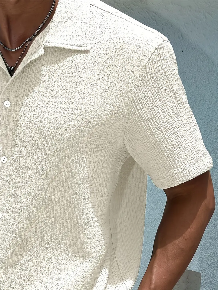 Herren Freizeit-Sommerhemd mit kurzen Ärmeln