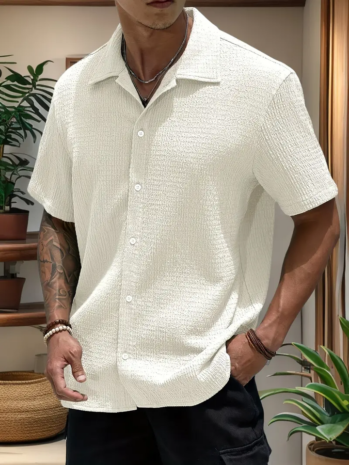 Herren Freizeit-Sommerhemd mit kurzen Ärmeln