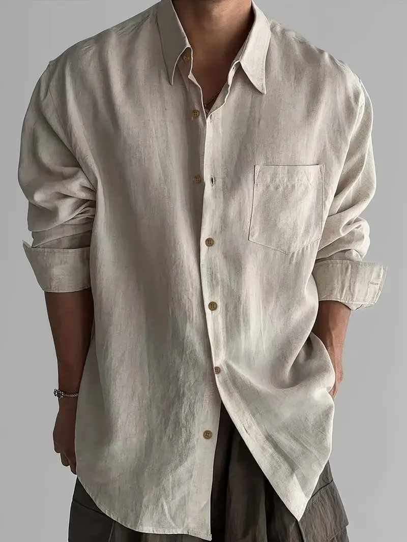 Herren Freizeithemd mit langen Ärmeln