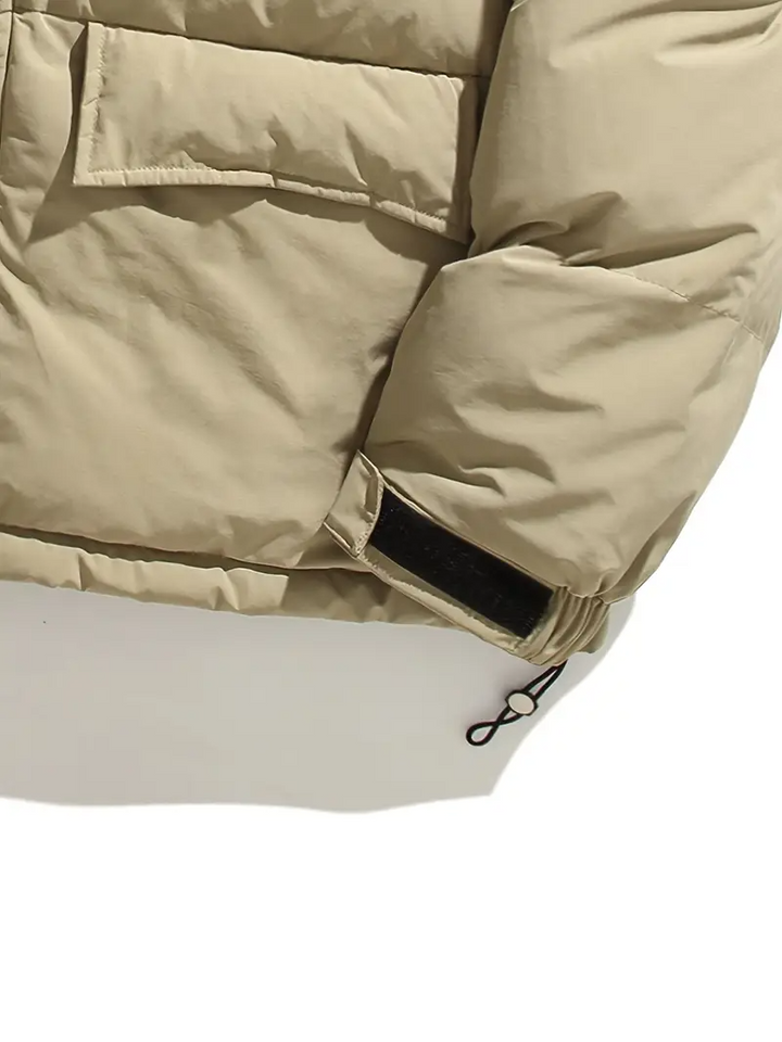 Herren Winter-Daunenjacke mit Kapuze