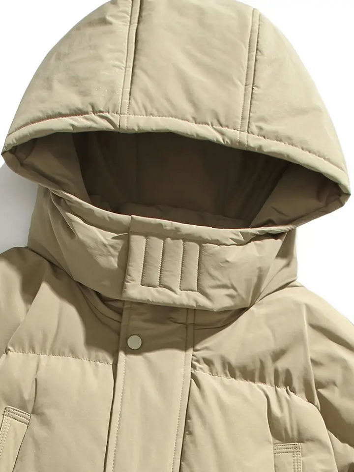 Herren Winter-Daunenjacke mit Kapuze