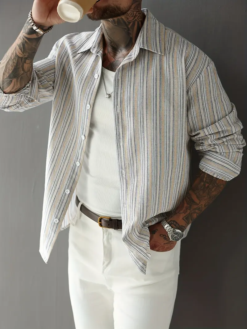 Lockeres Langarmhemd für Herren