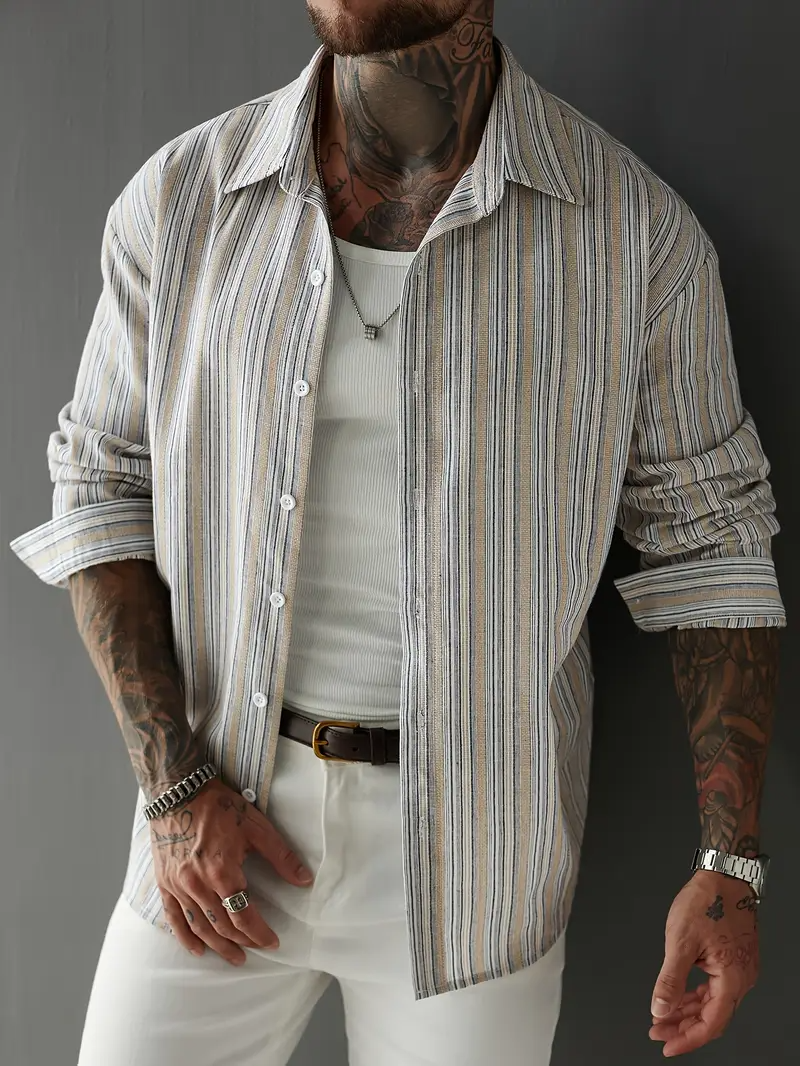 Lockeres Langarmhemd für Herren