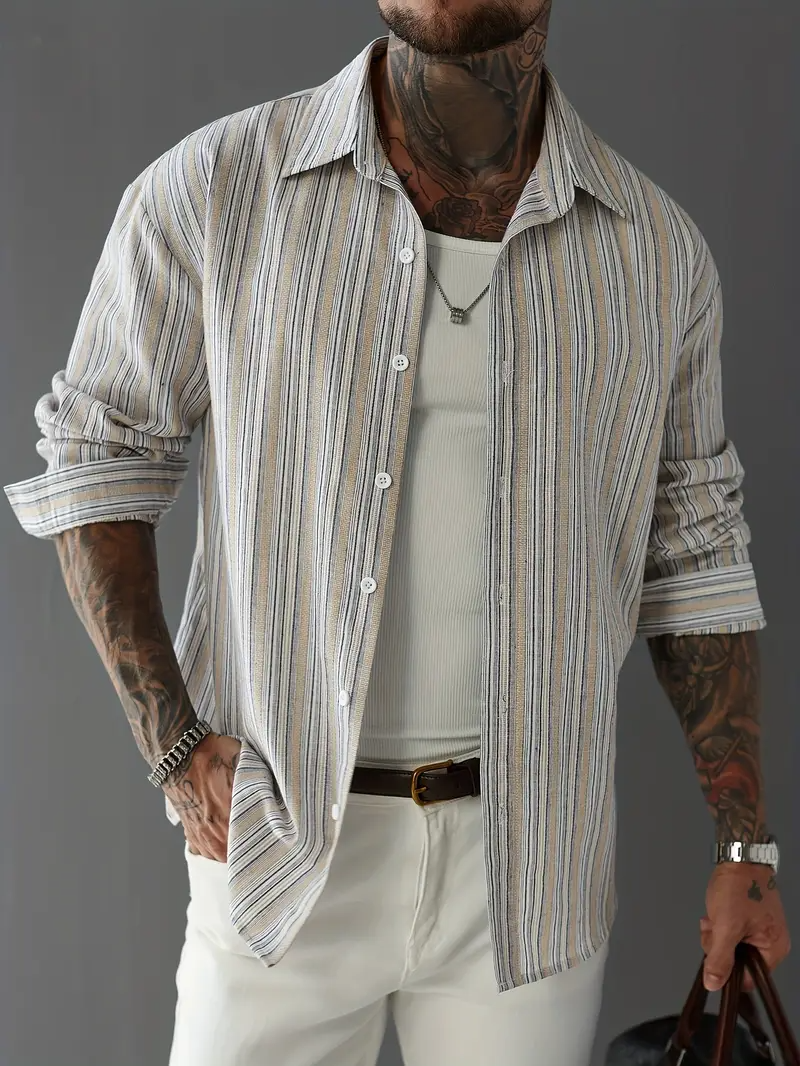 Lockeres Langarmhemd für Herren